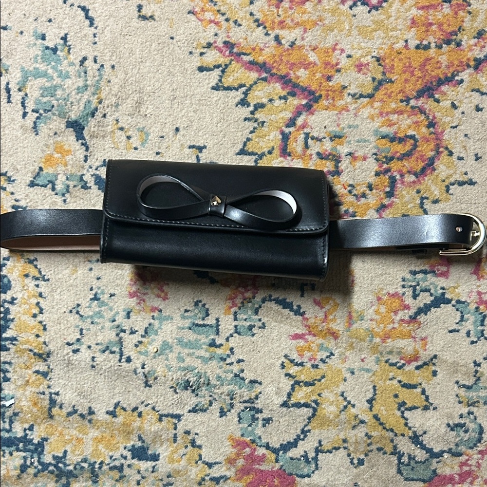 Kate Spade Black and Tan Leather Belt Bag‎